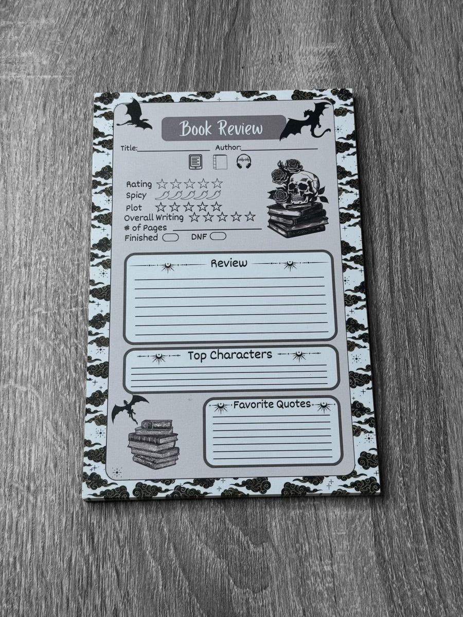 Dark Romance/ Fantasy Book Review Notepad