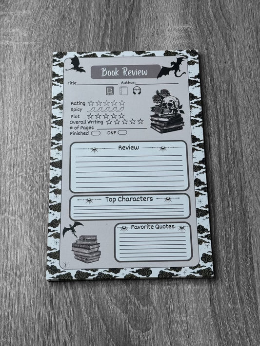Dark Romance/ Fantasy Book Review Notepad