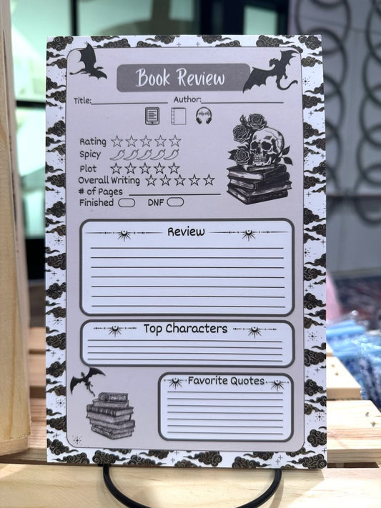 Dark Romance/ Fantasy Book Review Notepad