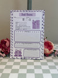 Purple book review notepad
